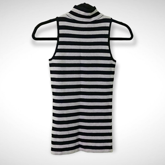 Catherine Malandrino Fitted Sleeveless Turtleneck Top-XS - Picture 4 of 5